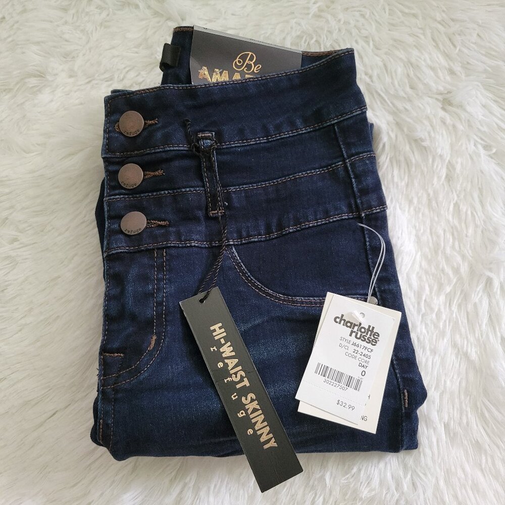 Refuge High-Waisted Skinny Dark Wash Jeans
